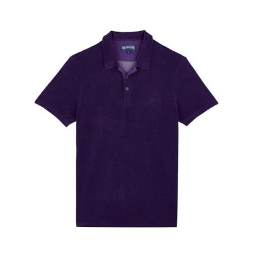 Effen badstof poloshirt voor heren Vilebrequin , Blue , Heren