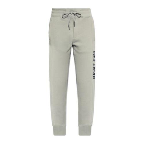 Sweatpants met logo Versace Jeans Couture , Gray , Heren