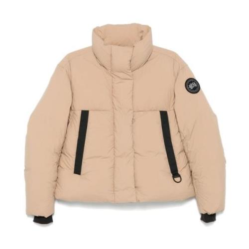 Beige Gewatteerde Eendendons Jas Canada Goose , Beige , Dames