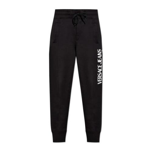 Sweatpants met logo Versace Jeans Couture , Black , Heren