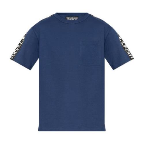 T-shirt met zak Versace Jeans Couture , Blue , Heren