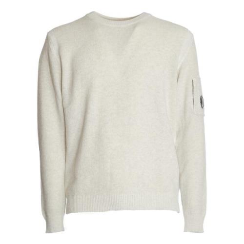 Ice Gebreide Trui Crewneck Aw24 C.p. Company , White , Heren