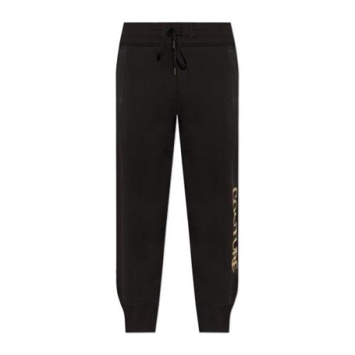 Sweatpants met bedrukt logo Versace Jeans Couture , Black , Heren