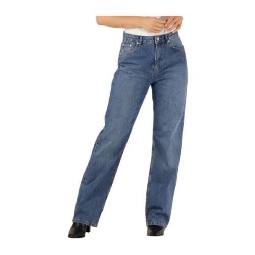 Stijlvolle Wide Leg Jeans Simona Neo Noir , Blue , Dames