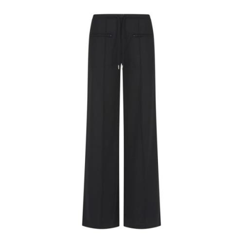 Zwarte Baggy Broek Interlock Tracksuit Stijl Courrèges , Black , Dames