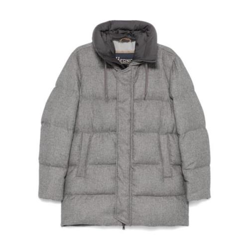 Luxe Grijze Parka Aw24 Herno , Gray , Heren