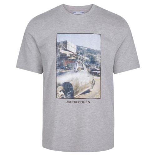 Vintage Porsche Print T-Shirt Jacob Cohën , Gray , Heren