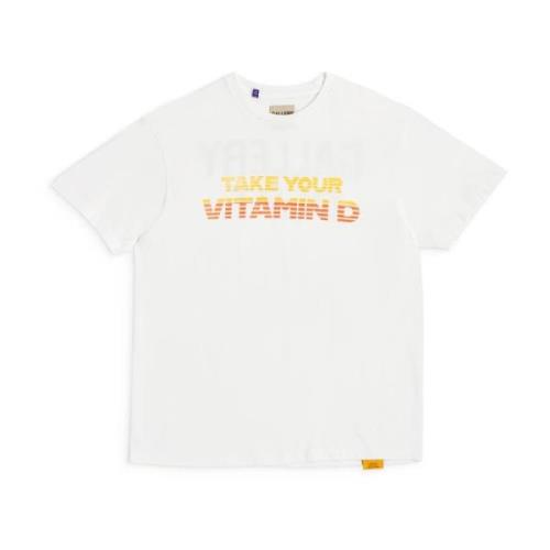 Vitamin D Tee 'Wit' Jaren 70 Stijl Gallery Dept. , White , Heren