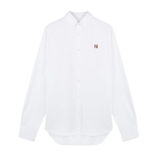 Klassieke Button-Down Overhemd Maison Kitsuné , White , Heren