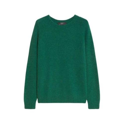 Zachte pasvorm alpaca en katoenen trui Max Mara Weekend , Green , Dame...