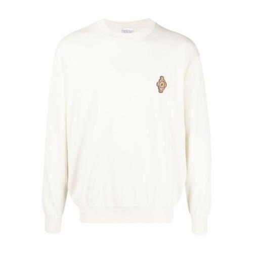 Sunset Cross Gebreide Basic Crew Marcelo Burlon , Beige , Heren