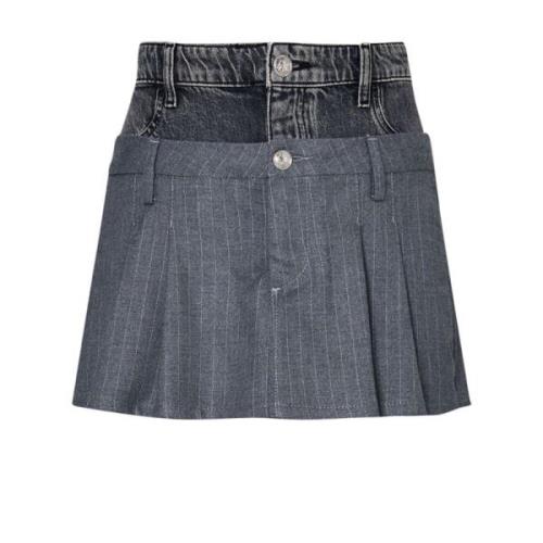 Grijze Gestreepte Katoenen Rok met Lurex Liu Jo , Gray , Dames