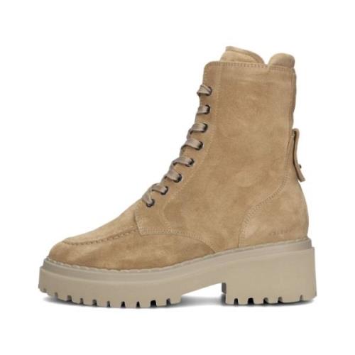 Kameel Bont Veterschoenen Nubikk , Brown , Dames