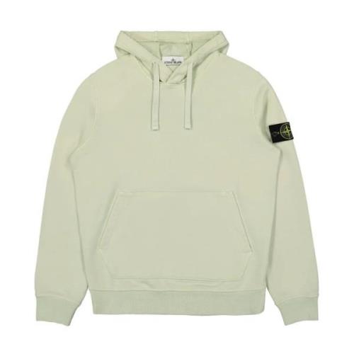 Pistachio Felpa Hoodie Urban Stijl Stone Island , Green , Heren