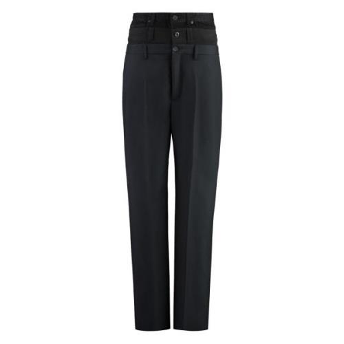 Oversize Gelaagde Baggy Broek Balenciaga , Black , Heren