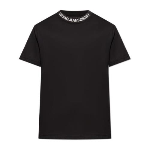 T-shirt met logo Versace Jeans Couture , Black , Heren