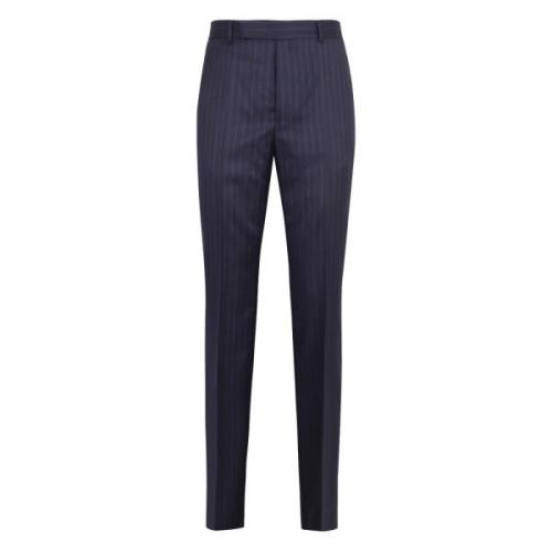 Pin-striped Slim Fit Maatwerk Broek Givenchy , Blue , Heren