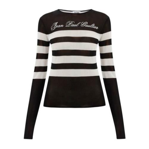 Gestreepte Matroos Top Lichtgewicht Gebreid Jean Paul Gaultier , Black...