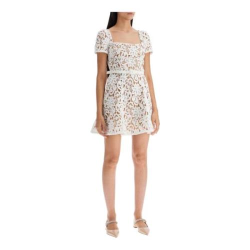 Bloemen kanten mini-jurk met acht Self Portrait , White , Dames