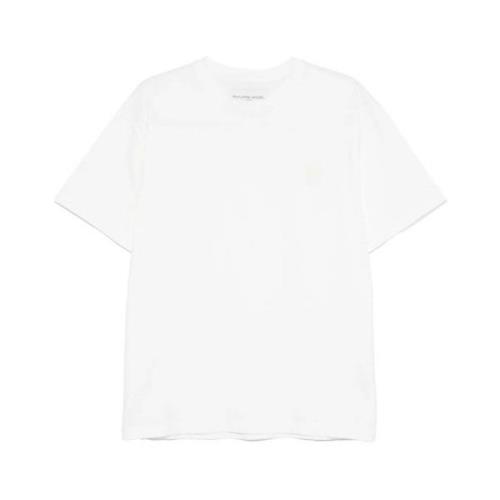 Witte Katoenen Jersey T-shirt met Logo Philippe Model , White , Heren