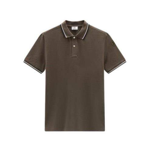 Klassieke groene T-shirts en Polos Woolrich , Green , Heren