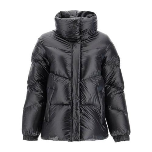 Gewatteerd Donsjack met Hoge Kraag Woolrich , Black , Dames