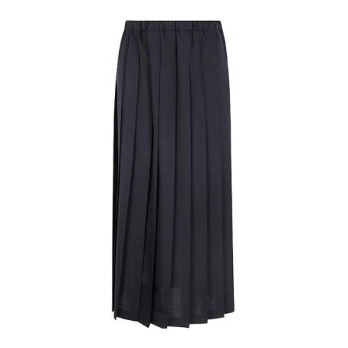 Geplooide Zwarte Rok Junya Watanabe , Black , Dames