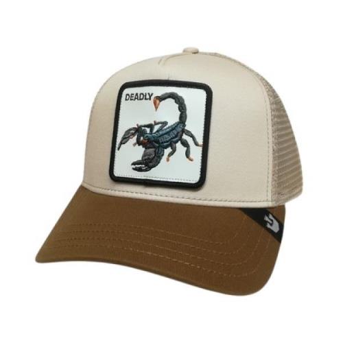 Beige Schorpioen Trucker Cap Goorin Bros , Beige , Unisex