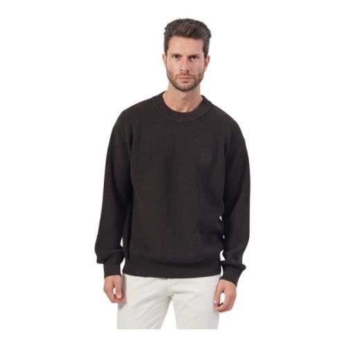 Bruine Sweater Regular Fit Zachte Garens Hugo Boss , Brown , Heren