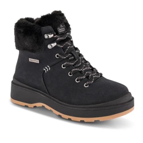 Waterdichte Winterlaars met Nepbont Skechers , Black , Dames