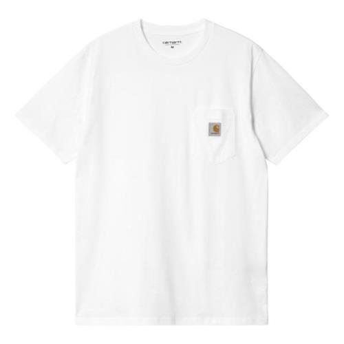 Witte Zak T-Shirt Jersey Katoen Carhartt Wip , White , Dames