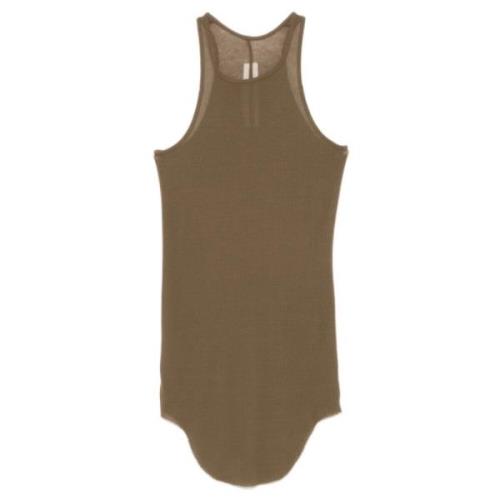 Rib Tank Top in Bean Kleur Rick Owens , Green , Dames