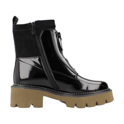 Combat Enkellaarzen in lakleer+suede Noa Harmon , Black , Dames