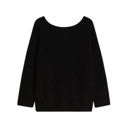 Mohair Gebreide Trui Max Mara Weekend , Black , Dames