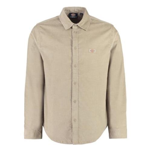 Corduroy Overhemd met relaxte pasvorm Dickies , Beige , Heren