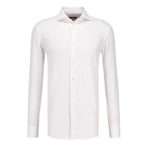 Witte Slim Fit Overhemd met Geknoopte Manchetten Hugo Boss , White , H...