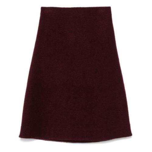 Burgundy A-Lijn Rok Jil Sander , Red , Dames