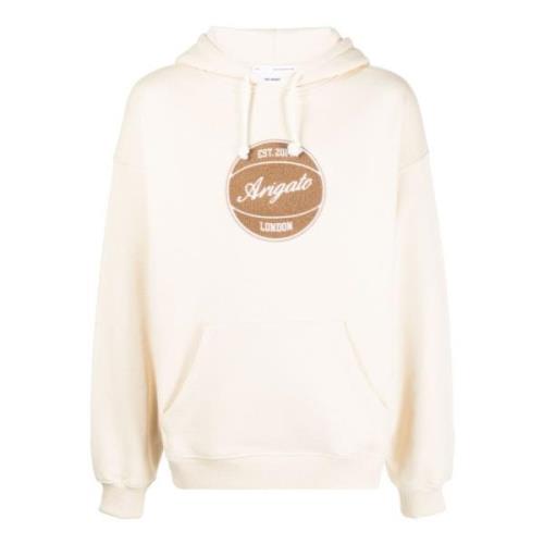 Beige Katoenen Hoodie met Logo Applicatie Axel Arigato , Beige , Heren