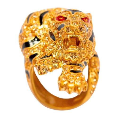 Tijger Ring Roberto Cavalli , Yellow , Dames