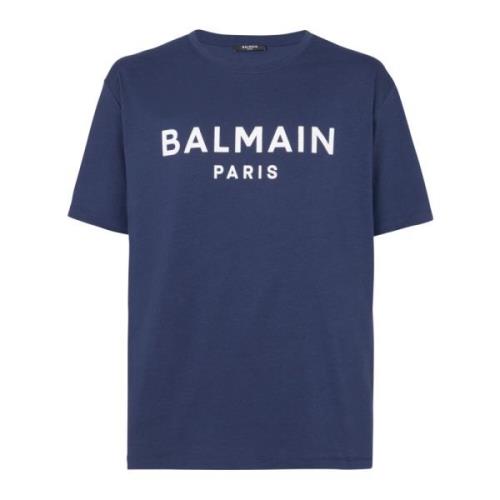 Paris T-shirt Balmain , Blue , Heren