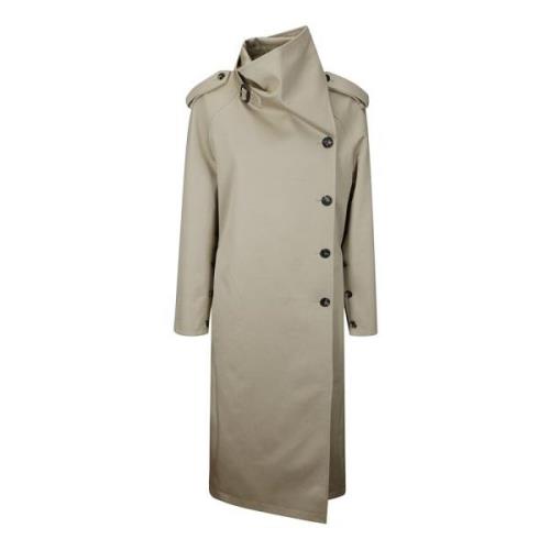 Schuine Trenchcoat Courrèges , Beige , Dames