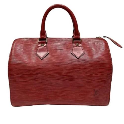 Pre-owned Leather handbags Louis Vuitton Vintage , Red , Dames