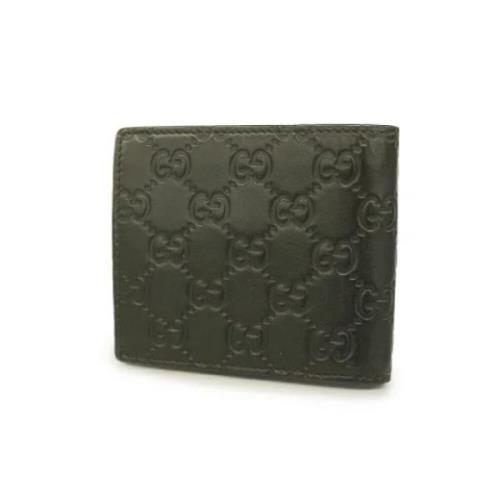 Pre-owned Leather wallets Gucci Vintage , Black , Dames