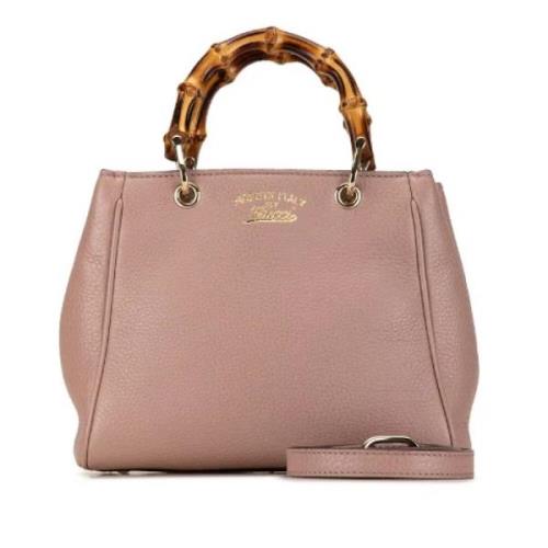 Pre-owned Leather handbags Gucci Vintage , Pink , Dames