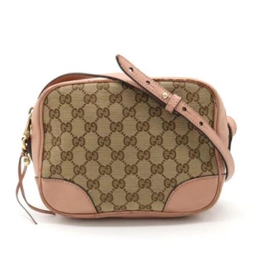 Pre-owned Canvas gucci-bags Gucci Vintage , Beige , Dames