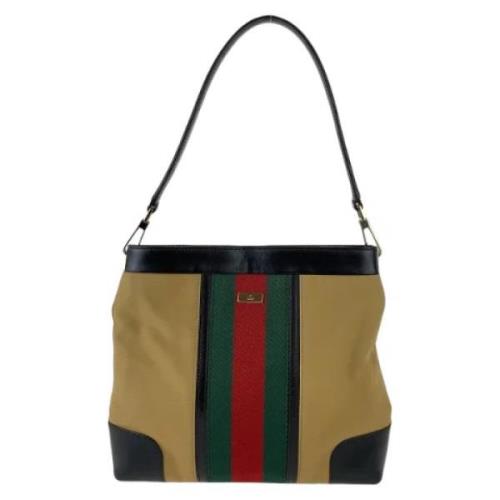 Pre-owned Canvas crossbody-bags Gucci Vintage , Beige , Dames