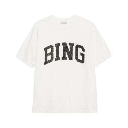 Retro Ronde Hals Tee Anine Bing , White , Dames