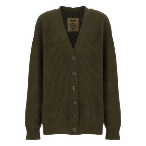 Groene V-hals Cardigan Sweater UMA Wang , Green , Dames