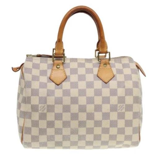 Pre-owned Canvas handbags Louis Vuitton Vintage , White , Dames