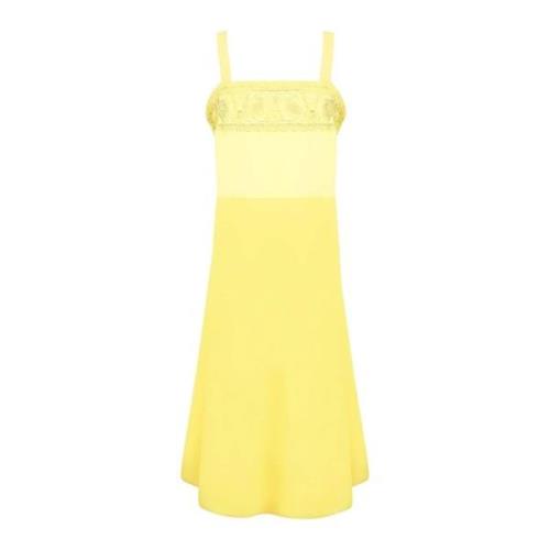 Elegante Zwarte Jurk voor Vrouwen Maison Margiela , Yellow , Dames